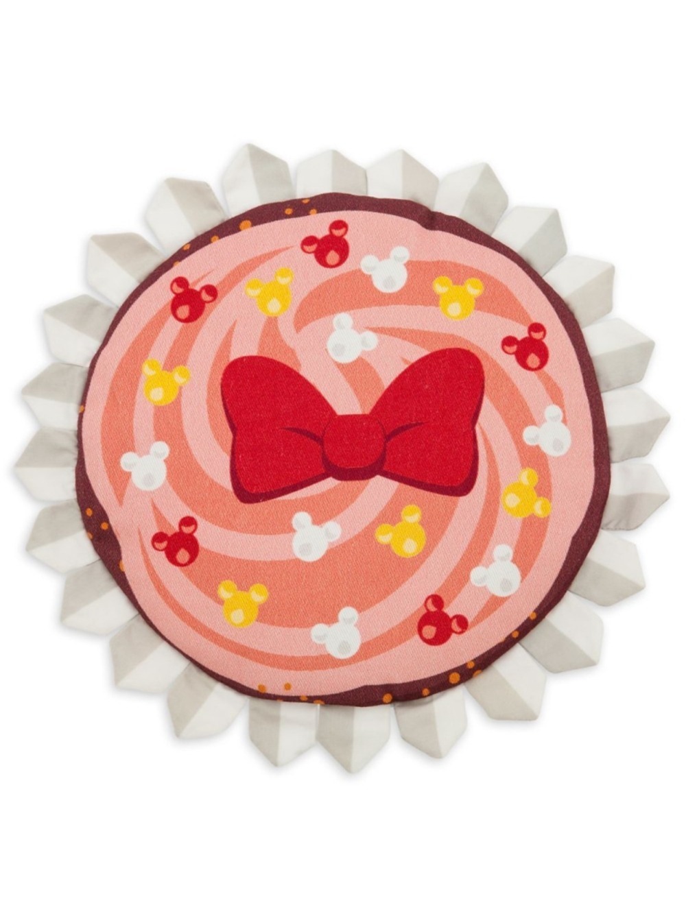 Disney Minnie Mouse Cupcake-Shaped Potholder Oven Mitt Red Bow Pink Swirl